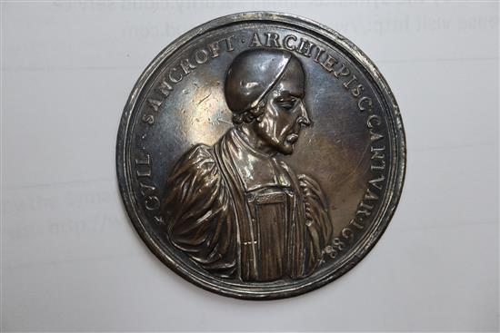 Medallion John Archbishop Sancroft - Archbishop Sancroft and the Bishops 1688 (Struck) Obverse: